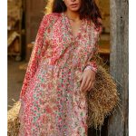 Robe rena patchwork rose