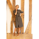 Robe saharienne kiara kaki en viscose