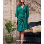 Robe shima vert en viscose