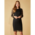 Robe de soire en dentelle avec corsage doubl noir