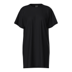 Robe tee shirt manches courtes en coton cria noir zoe