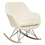 Rocking - chair en bouclette blanc