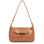 Sac  rabat avec fermoir m suave evenly camel en cuir
