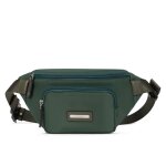 Sac banane cuir axelle sapin vert pin en nylon isla