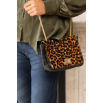 Sac bandouli�re l�onie marron en cuir