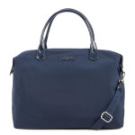 Sac cabas main zipp l basic verni bleu fonc en nylon