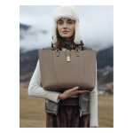 Sac cabas port� �paule a4 aude taupe zo� eden