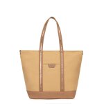 Sac cabas port paule a4 cuir kaya sable en toile leah