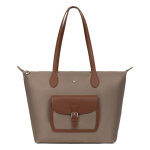 Sac cabas port paule a4 - grand kiana taupe / marron cara