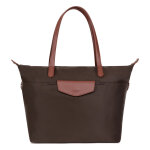 Sac cabas port paule - a4 - marron fonc - pop en nylon