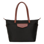 Sac cabas port paule - a4 - noir / marron - pop en nylon