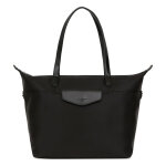 Sac cabas port� �paule - a4 noir en nylon jade