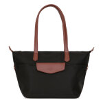 Sac cabas port paule - noir / marron - pop en nylon