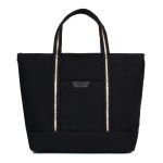 Sac cabas port main a4 cuir kaya noir en toile vale