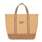 Sac cabas port main a4 cuir kaya sable en toile elia