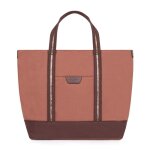 Sac cabas port main a4 cuir kaya vieux rose en toile elsie