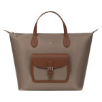 Sac cabas porté main a4 - grand kiana taupe / marron ava Sac cabas porté main a4 - grand kiana taupe / marron ava