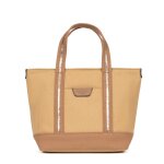 Sac cabas porté main cuir kaya sable en toile ruby Sac cabas porté main cuir kaya sable en toile ruby