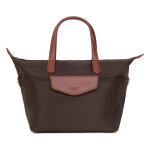 Sac cabas port main marron fonc en nylon quin