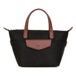 Sac cabas port main marron en nylon dot