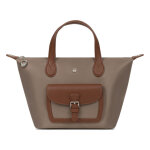 Sac cabas porté main - petit kiana taupe / marron ava Sac cabas porté main - petit kiana taupe / marron ava