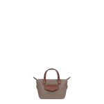 Sac cabas port main pop taupe argent pey