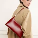 Sac en cuir suave ace rouge carmin