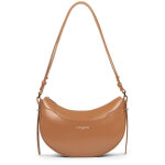 Sac demi lune zipp suave ace camel en cuir