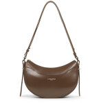 Sac demi lune zipp suave ace marron en cuir