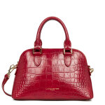 Sac demi lune zippe m exo grenat en cuir