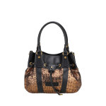 Sac épaule besace hobo mini martine's doré en toile Sac épaule besace hobo mini martine's doré en toile