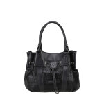 Sac épaule besace hobo mini martine's noir en toile Sac épaule besace hobo mini martine's noir en toile