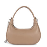 Sac hobo zippé mini aura marron en cuir Sac hobo zippé mini aura marron en cuir
