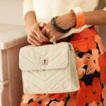 Sac en jean blanc justine bleu