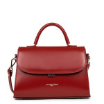 Sac  main carmin suave even en cuir rouge