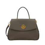 Sac � main femme nora maxi kaki en cuir