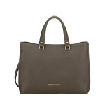 Sac � main femme zipp� nora kaki en cuir