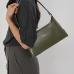 Sac  main kaki en cuir