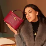 Sac  main raquel cuir vachette - rouge