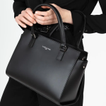 Sac  main smooth en cuir noir