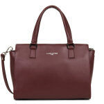 Sac  main zippe m smooth bordeaux en cuir