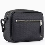 Sac messenger logo en mtal homme noir