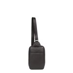 Sac monobretelle confort marron fonc en cuir elia