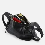 Sac noir en cuir
