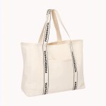 Sac de plage en toile dina beige