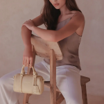 Sac polochon zipp m milano ana beige fonc