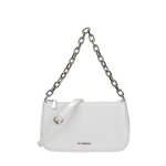 Sac port travers blanc effet croco