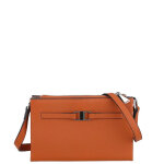 Sac port� crois� femme cognac en cuir