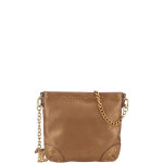 Sac port crois mini femme cognac en cuir