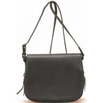 Sac porté travers cuir de vachette - doublure coton noir Sac porté travers cuir de vachette - doublure coton noir